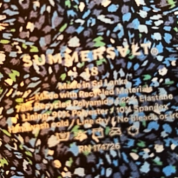 Summersalt The Side Stroke Limited Edition Mini Bloom Sky Blue New Size 18 - Picture 9 of 9